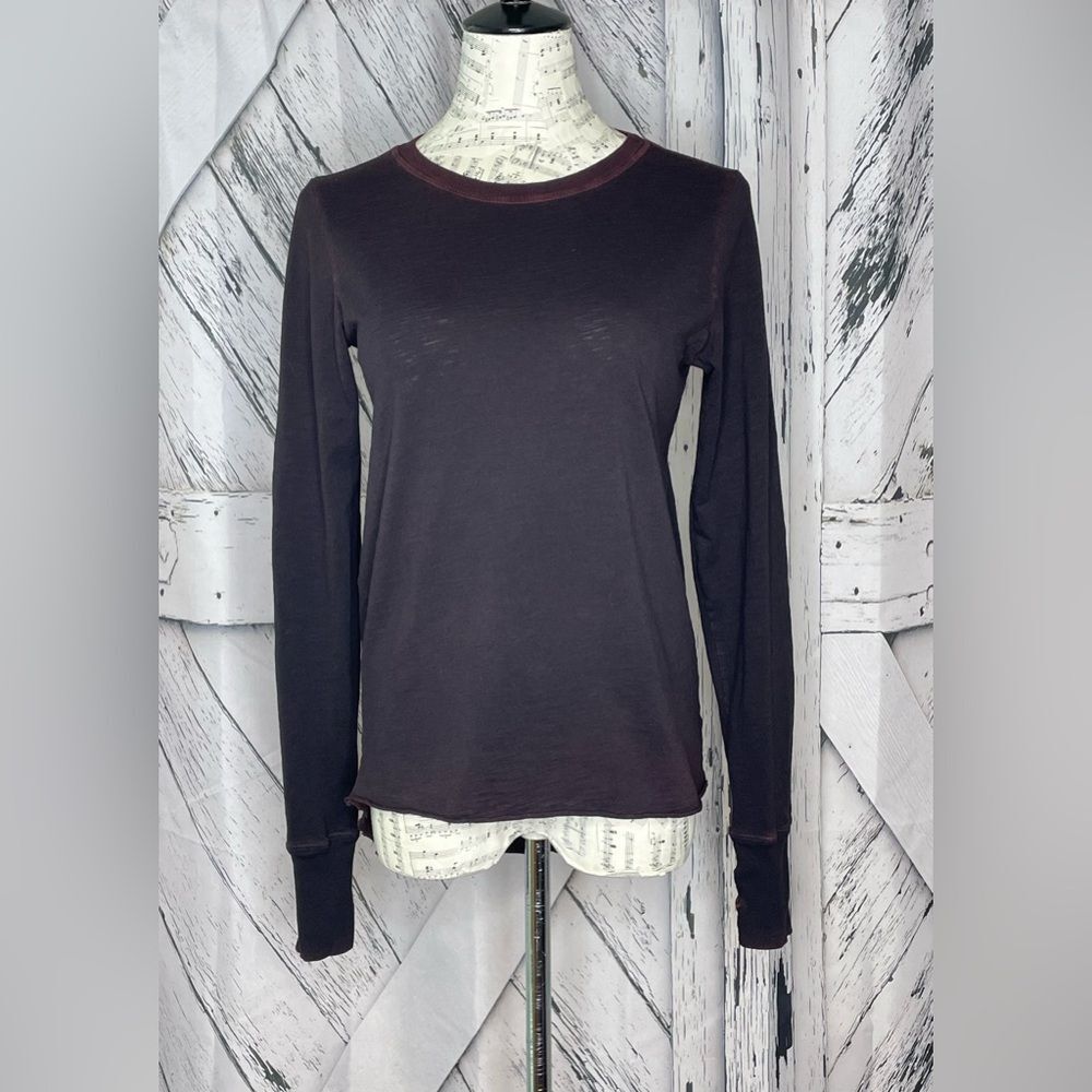 Tyler Jacobs Feel The Piece Long Sleeve Tee Burgundy XS/S